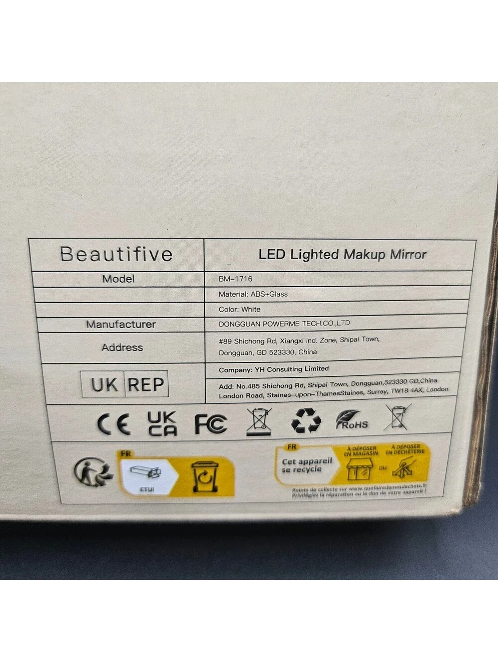 Beautifive LED Lighted Makeup Mirror